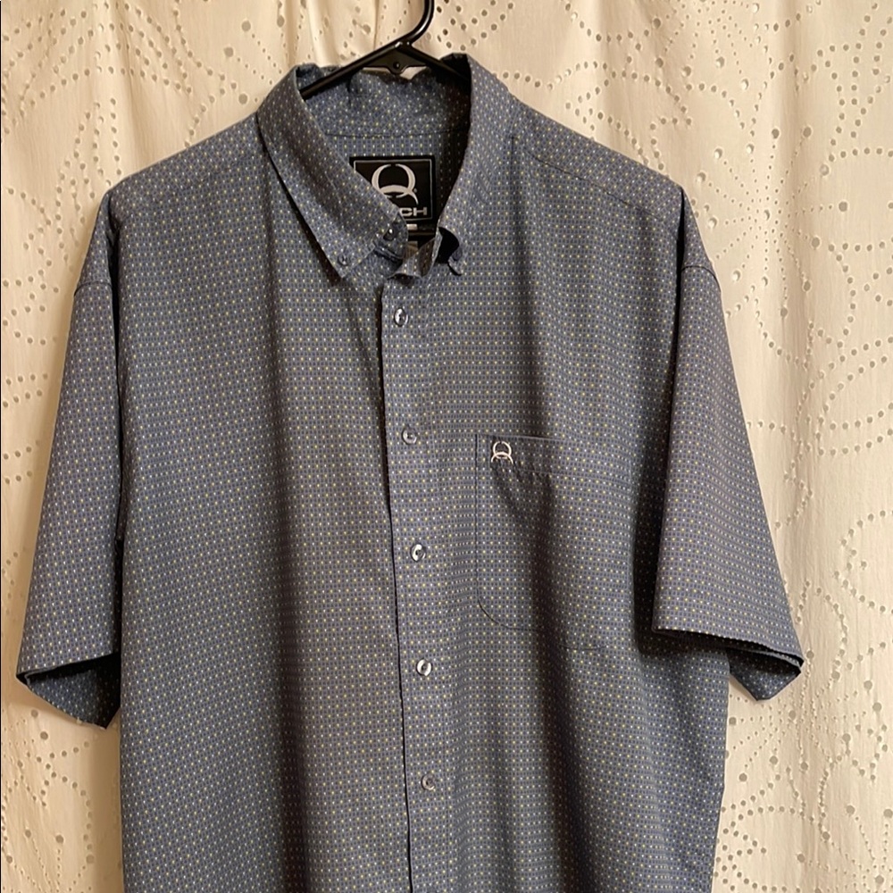 Men's Blue Short Sleeve Shirt